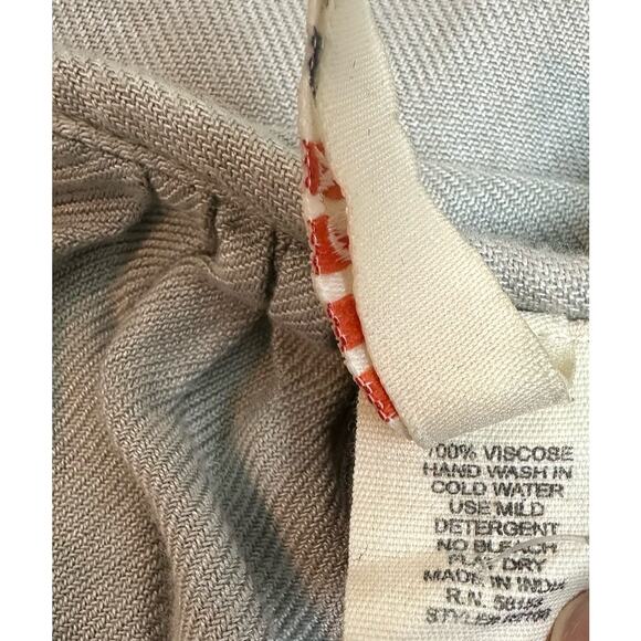 Raga Gray & Black Embroidered Boho Peasant Blouse with Tassels sz S - Picture 8 of 9